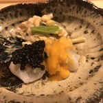 はらまさ - かきなますと伊勢エビ、キャビアと雲丹
