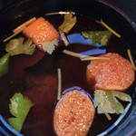 食幹 ソラマチ - セットのお吸い物。