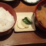 銀座虎杖 - ご飯と味噌汁