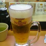 スシロー - 生ビール　ジョッキ480円 + 税