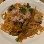 アンブロージャ - 料理写真:ズワイガニとエビのトマトクリーム 1100円