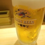 立ち寿司横丁 - 生ビール