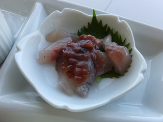 Mihonosekitoudaibiffe - 美保関カレーのセットの地魚のカルパッチョ