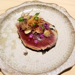 新ばし 星野 - 炭で炙ったカツオ