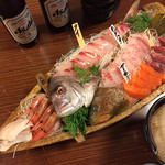 旅荘 みなと - 1日目舟盛り