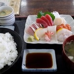 魚茂 - 刺身定食。