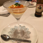 ラ・ベットラ・ダ・オチアイ ナゴヤ - 前菜。カリフラワーのムース、イクラ添え。