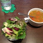 Cafe＆Diner KHB - ランチスープ、ランチサラダ