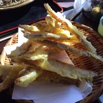 明神そば - ごぼう天盛り