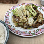 餃子の王将 - 回鍋肉とライス中