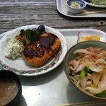 道の駅 朝霧高原 - 豚丼とコロッケ