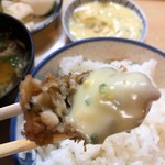 とんかつ春 - 自家製タルタルソースをタップリと♡