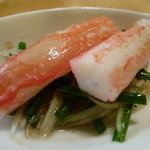 浜勢 - 付出：松葉ガニとみょうが和え