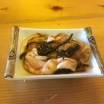 杉ケ瀬ヤナ - 昨年から始まった、白子と卵の松前風