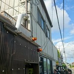 山越うどん - 看板がないぞ！（台風で飛ばされた？）