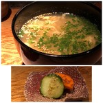 大どころ - お魚とキノコの出汁が出た雑炊と自家製糠漬け