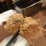 大阪串かつ　テンテコマイ - 椎茸串 うんまい！