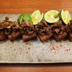 月泉 - 大根餅 秋刀魚醤添え