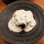 月泉 - 前菜　揚げ皮蛋の豆腐ソース掛け