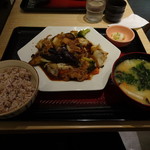 Ootoya - 豚バラ肉とたっぷり野菜の豆鼓炒め定食