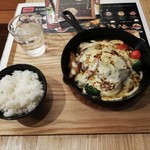 BASE Diner - ファイヤーチーズバーグ＋別売りライス