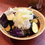 おかやま食堂 - 一品料理の揚げ茄子も超美味！