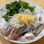 魚がし寿司 - 2018.10 新さんま刺（480円）