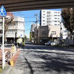 ラボラトリー - 店舗までの道のり（高架下を少し南へ）