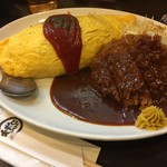 とんかつ ひろ喜 - ハーフヒレとんかつ（￥350）・オムライス（￥650）