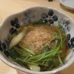 ふく田 - 三つ葉とミョウガの煮びたし