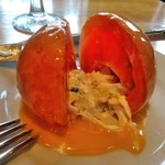 つばめグリル - [料理] トマトのファルシーサラダをカットしてみるｗ。