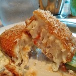 つばめグリル - [料理] 帆立のクリームコロッケ 切り口のアップ♪ｗ