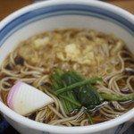 富士見屋 - セットのかけそば・タヌキ入り