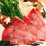 天然ブリと京野菜のしゃぶしゃぶ