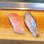 喜扇鮨 - 中トロ、秋刀魚炙り
