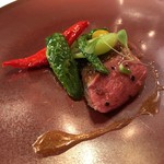 レストラン ラリューム - フランスシャラン産マダムビュルゴーの鴨胸肉のロースト