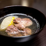 割烹 渡辺 - 鴨の腱の葛うち