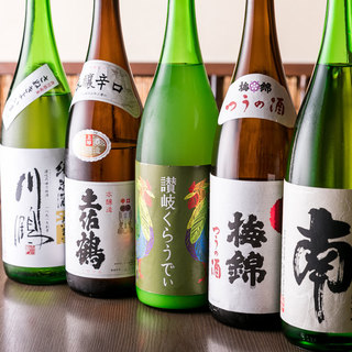 Carefully selected sake from Shikoku