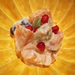 にい留 - 白和え、柿、黒無花果、シャインマスカット