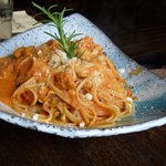 イタリア料理 アルセーバ - 鶏肉と小松菜しめじのトマトクリーム