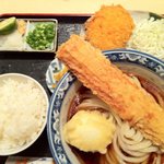 釜ひろ - H.23.9.10.夜 ちく玉天ぶっかけ定食 850円。