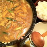 釜ひろ - H.23.9.10.夜 カレーうどん定食 830円。