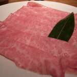 銀座 らん月 - 本日のしゃぶしゃぶ肉-1