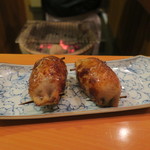 日本料理 たかむら - 朝締め比内地鶏の首皮包み焼き3