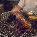 万両 - 小腸　焼けたらはさみで切りましょう