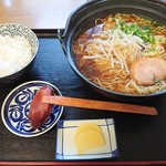 喜らく旅館 - 2018年10月　ラーメン大盛りライス