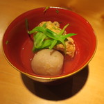 器楽亭 - 石川小芋とがんもどきの炊合せ