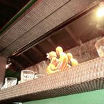 飾ってあるグラスにはキャンドル