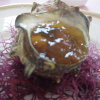 レストラン ラ・マーレ - サザエのコンソメジュレ（海草も食べれます）