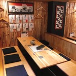Sumibiyaki Tojima - 掘りごたつ席、半個室感覚でご使用できます。ご指定の場合は4名様～、要コース料理